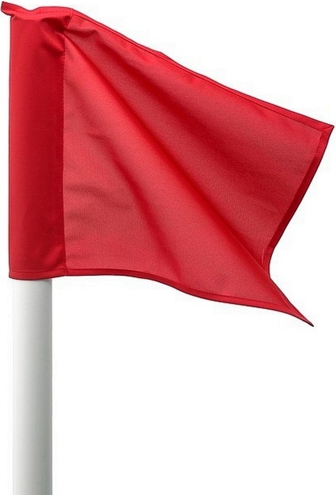 Merkloos 4 Stück Eckfahne mit roter Fahne 120 cm