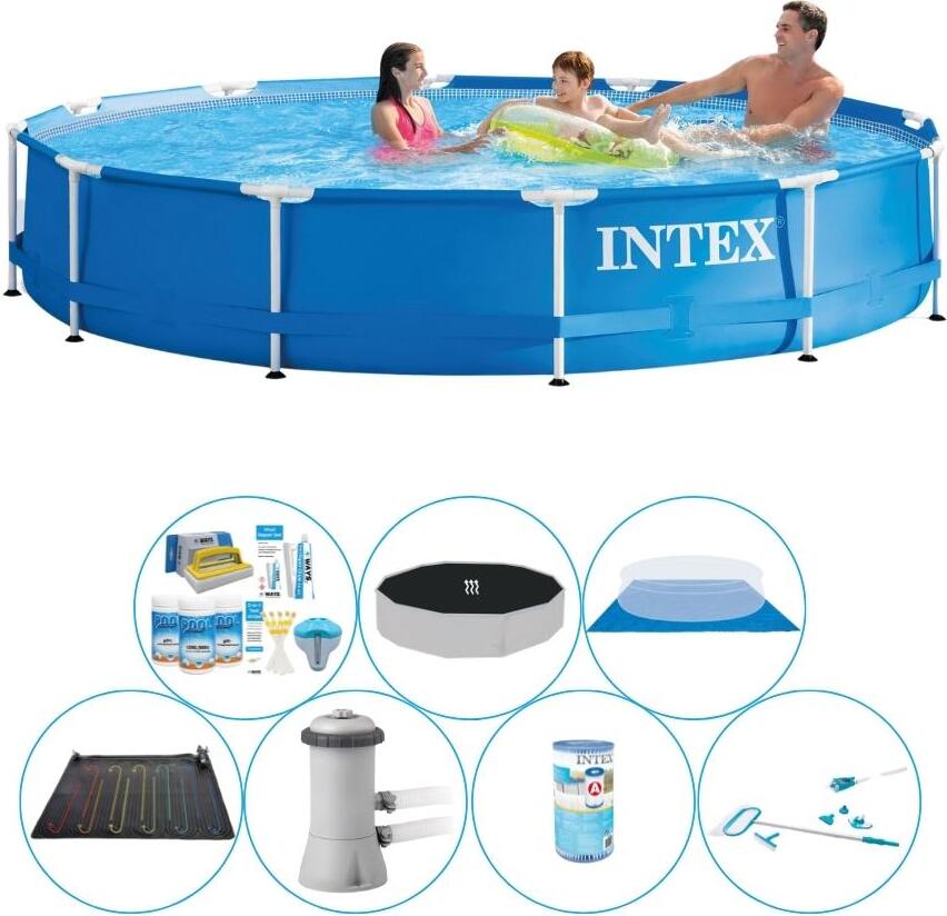 Intex Kovový rám 366x76 cm Rund - Súprava bazénov All in 1