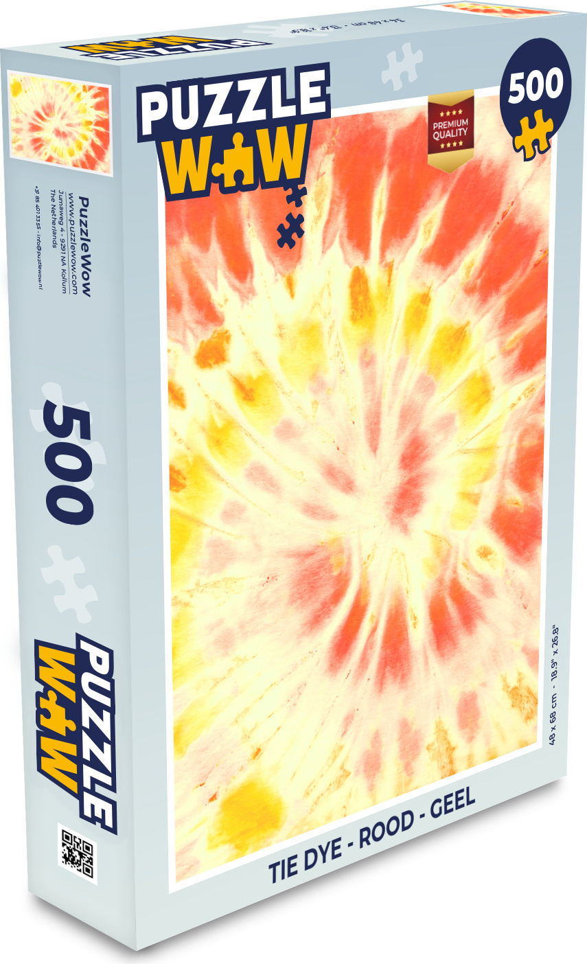 MuchoWow® Puzzle 500 Teile Krawattenfärbung - Rot - Gelb - Denken - Spiel - Toy 137|339249047