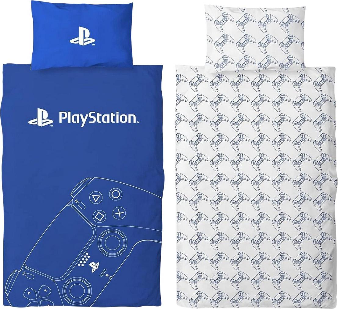 Sony Playstation - Spiel-Controller Bettwäsche, wendbar TC617 (Einzelbett) (Blau) UTTC617