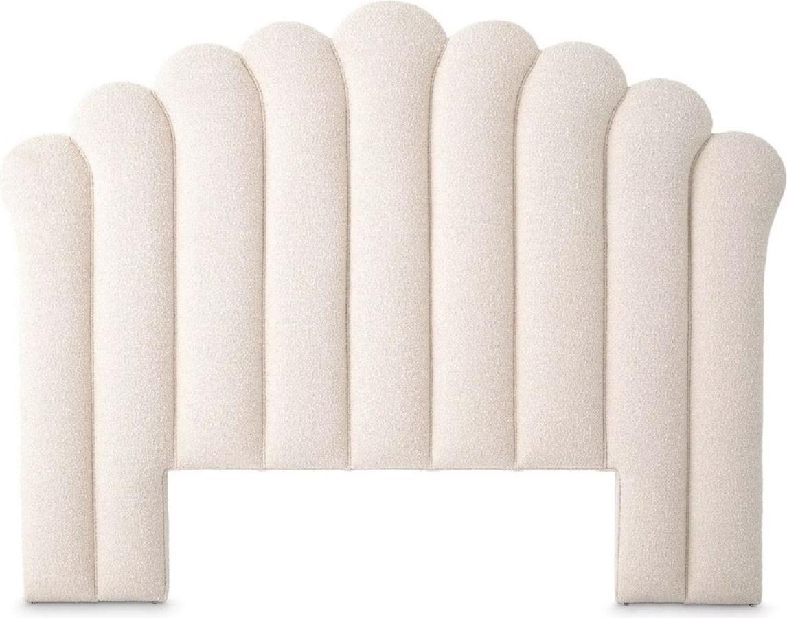 Demotex GmbH Casa Padrino Luxus Bett-Kopfteil Creme 233 x 15 x H. 179 cm - Schlafzimmer Möbel - Hotel Möbel - Luxus Möbel - Schlafzimmer Einrichtung - Hotel Einrichtung - Luxus Einrichtung