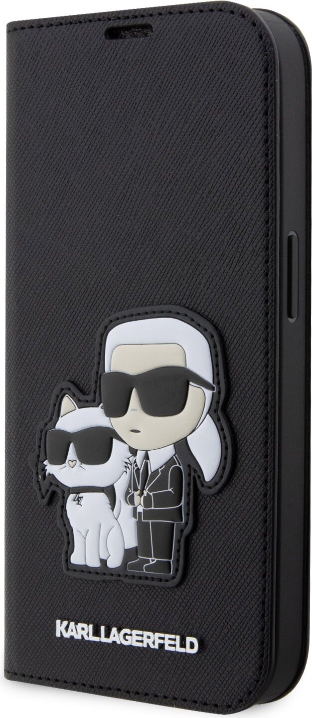 Karl Lagerfeld Saffiano Mono Choupette Universal Bag pouzdro stříbrné