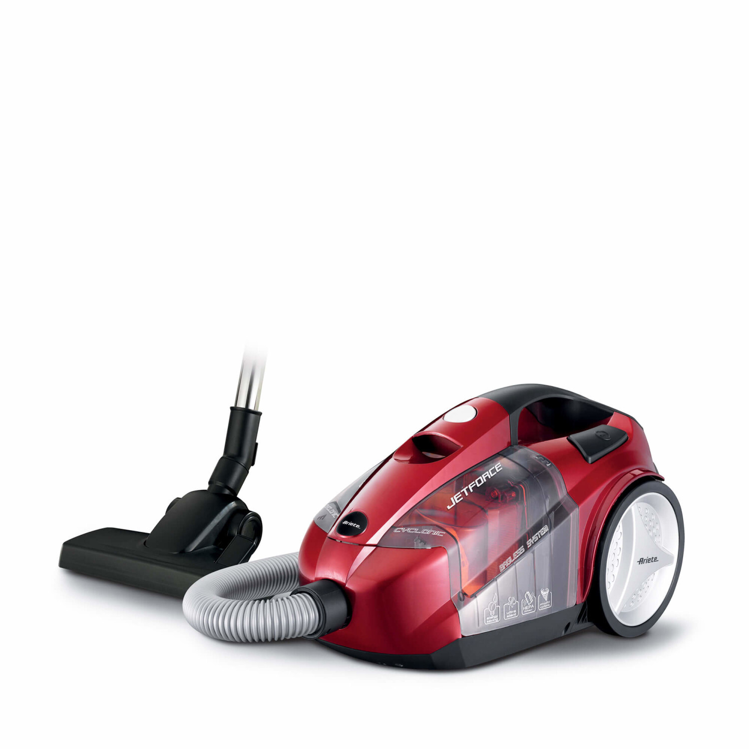 Ariete 2791/50, 800 W, Cylindrový vysávač, Suchý, Bezvreckové, 2,5 L, HEPA