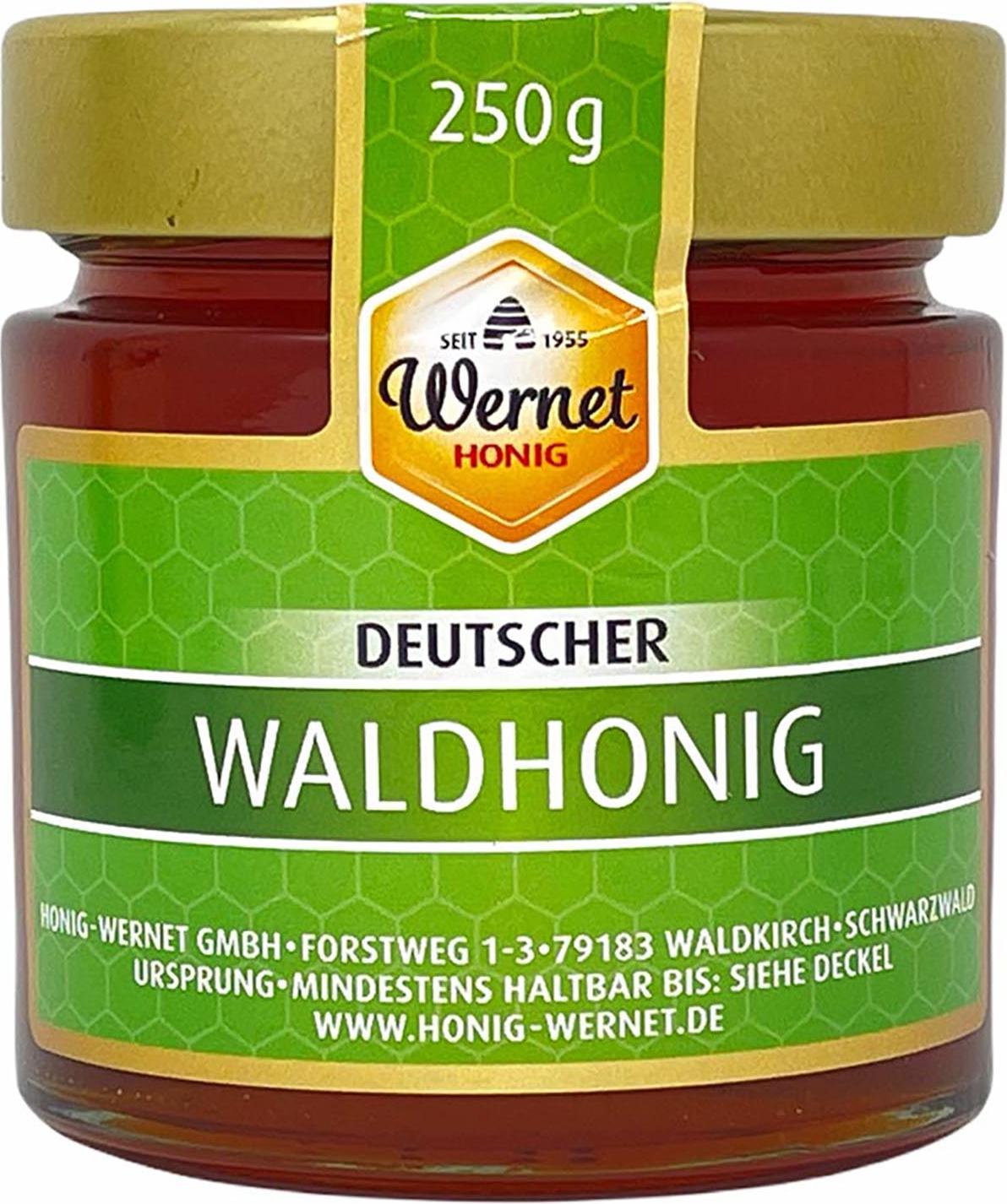 Honig Wernet Deutscher Waldhonig – Traditioneller Imkerhonig aus dem Schwarzwald 250g 242