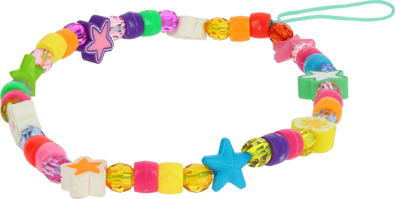 Avizar Summer Schmuck Handykette, Schmuckarmband mit Sternen & Perlen – Bunt NECK-25-D25