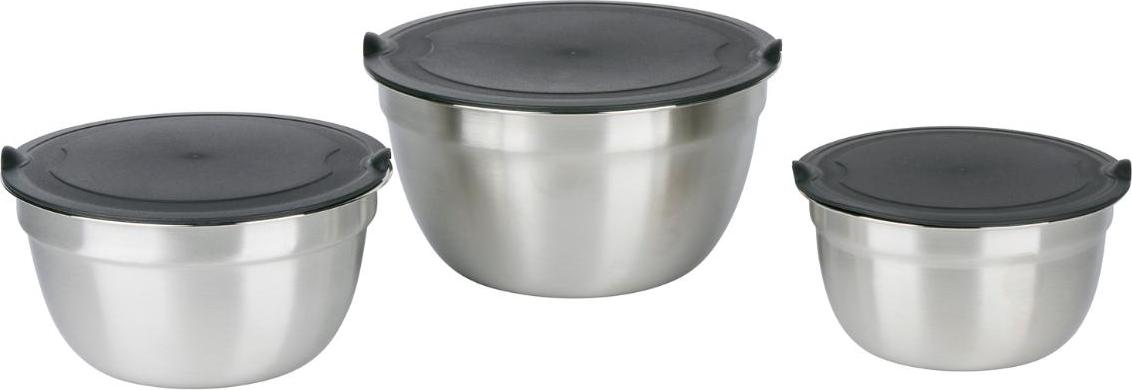 alpina Rührschüssel Set Edelstahl - Edelstahlschüssel mit Deckel - Schüsselset für Küche und Salate - Mixing Bowl Set für Rührschüsseln - Küchenschüssel Edelstahl