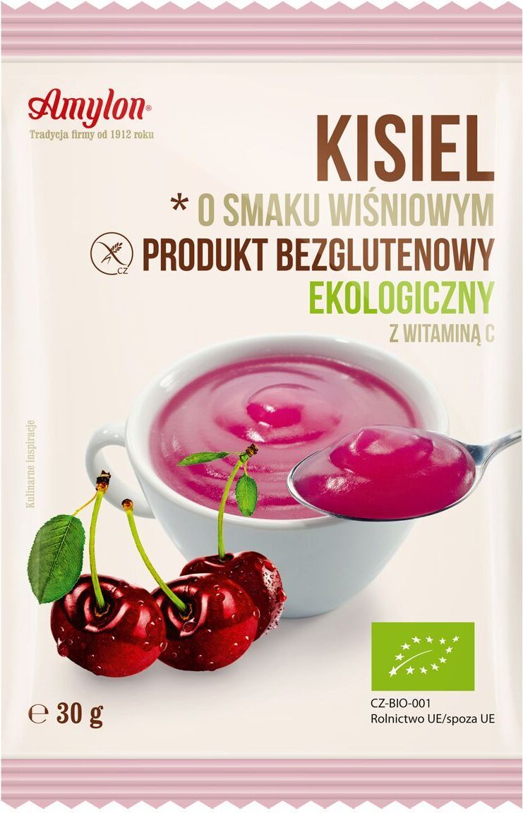 Biogo Amylon Instant Kisiel Instant Kirsche aromatisiert Glutenfrei 30 g