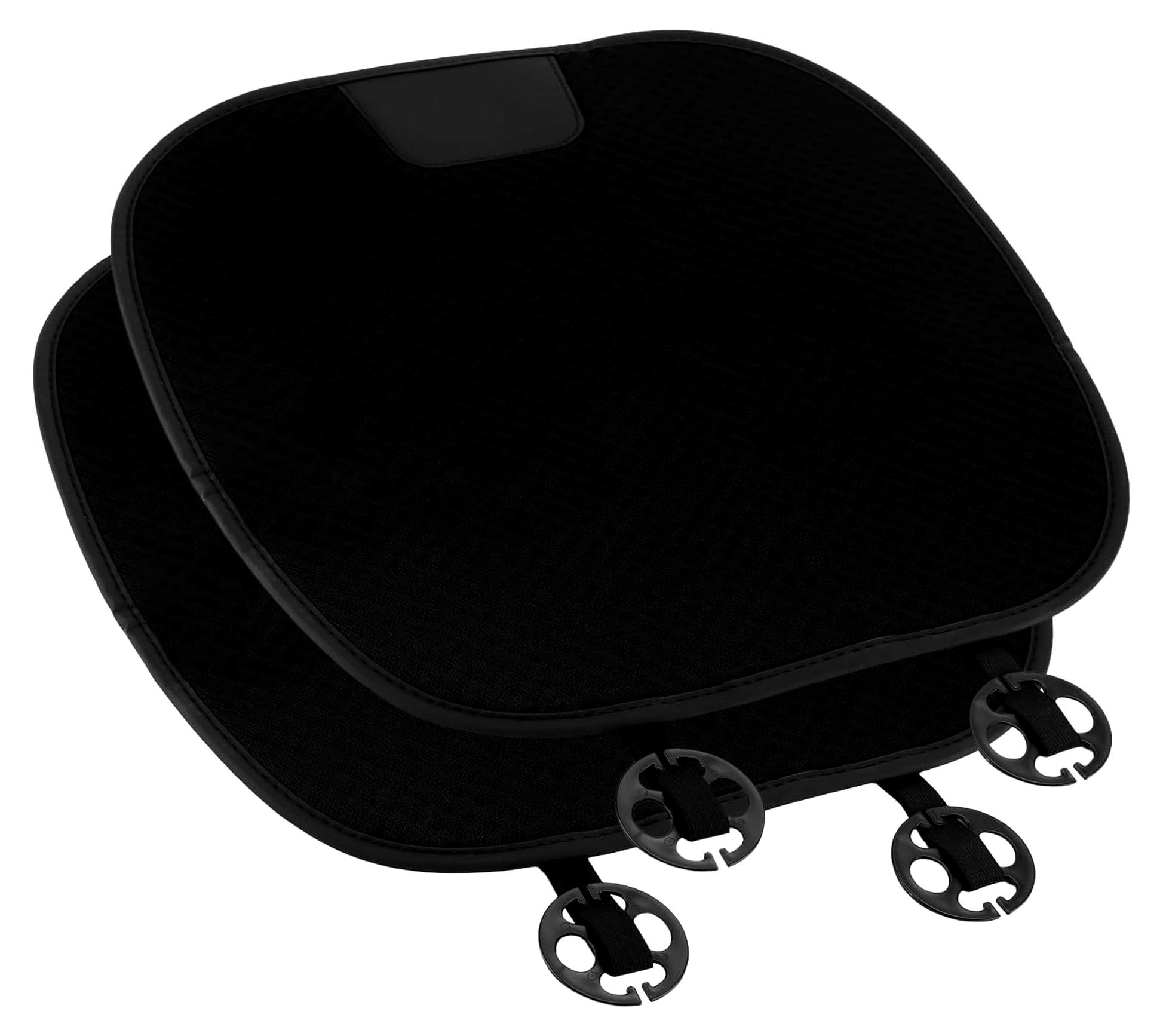 Markenlos 2 Stück 52 x 48,5 cm Schwarz Sitzauflage Auto, Autositzauflage, Auto Sitzauflagen für PKW, LKW und Van
