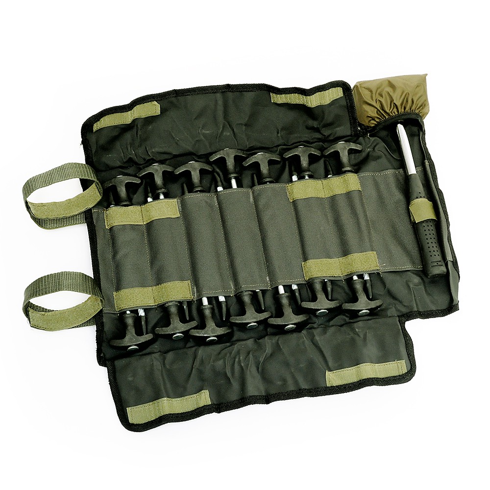 Lucx Heringe-Set 14-tlg. inkl. Gummihammer für Bivvy, Zelte etc. LX-969