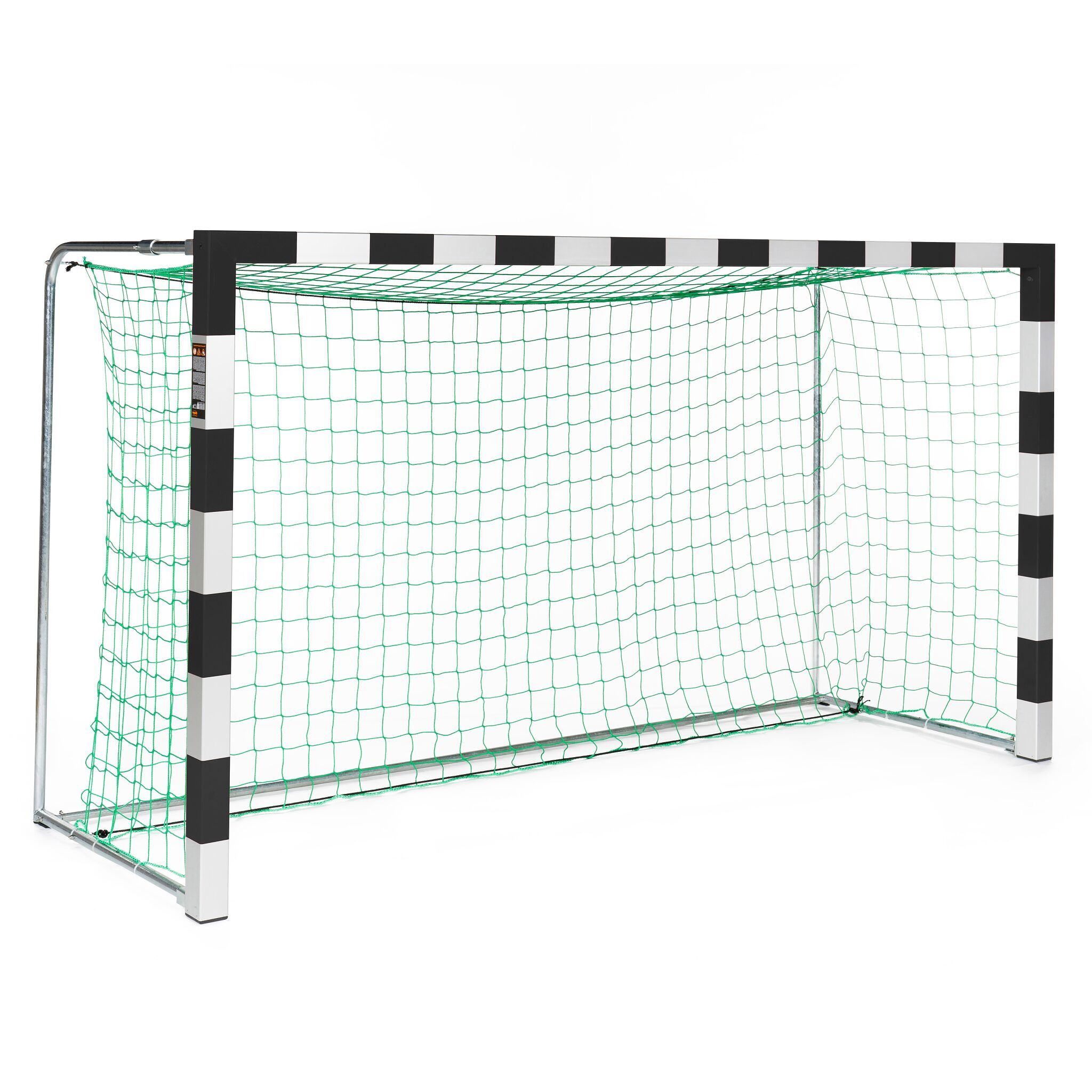 Sport-Thieme Handballtor frei stehend, 3x1,60 m, Schwarz-Silber, Alu-Gussformteil-Eckverbindung