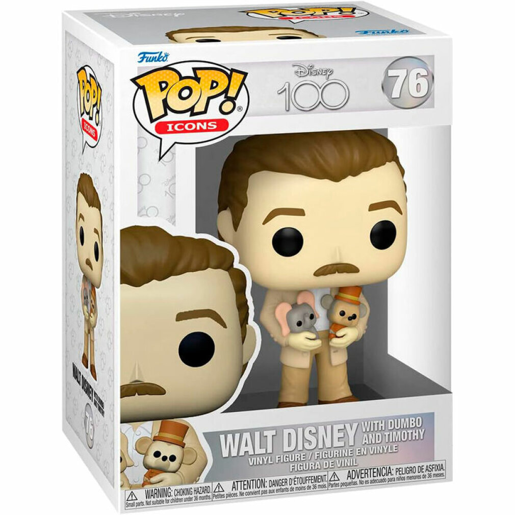 Funko Pop! Disney 100 - Walt Disney and Dumbo & Timothy Plush #76