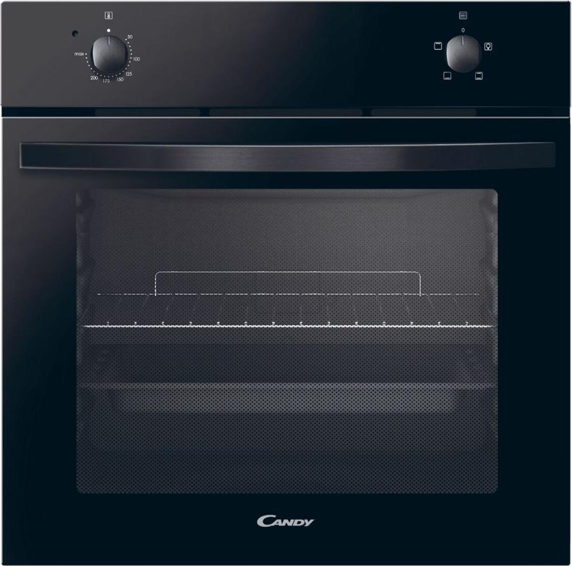 Candy | FIDC N100 | Rúra | 70 l | Multifunkčná | Manuálna | Mechanické ovládanie | Áno | Výška 59,5 cm | Šírka 59,5 cm | Čierna