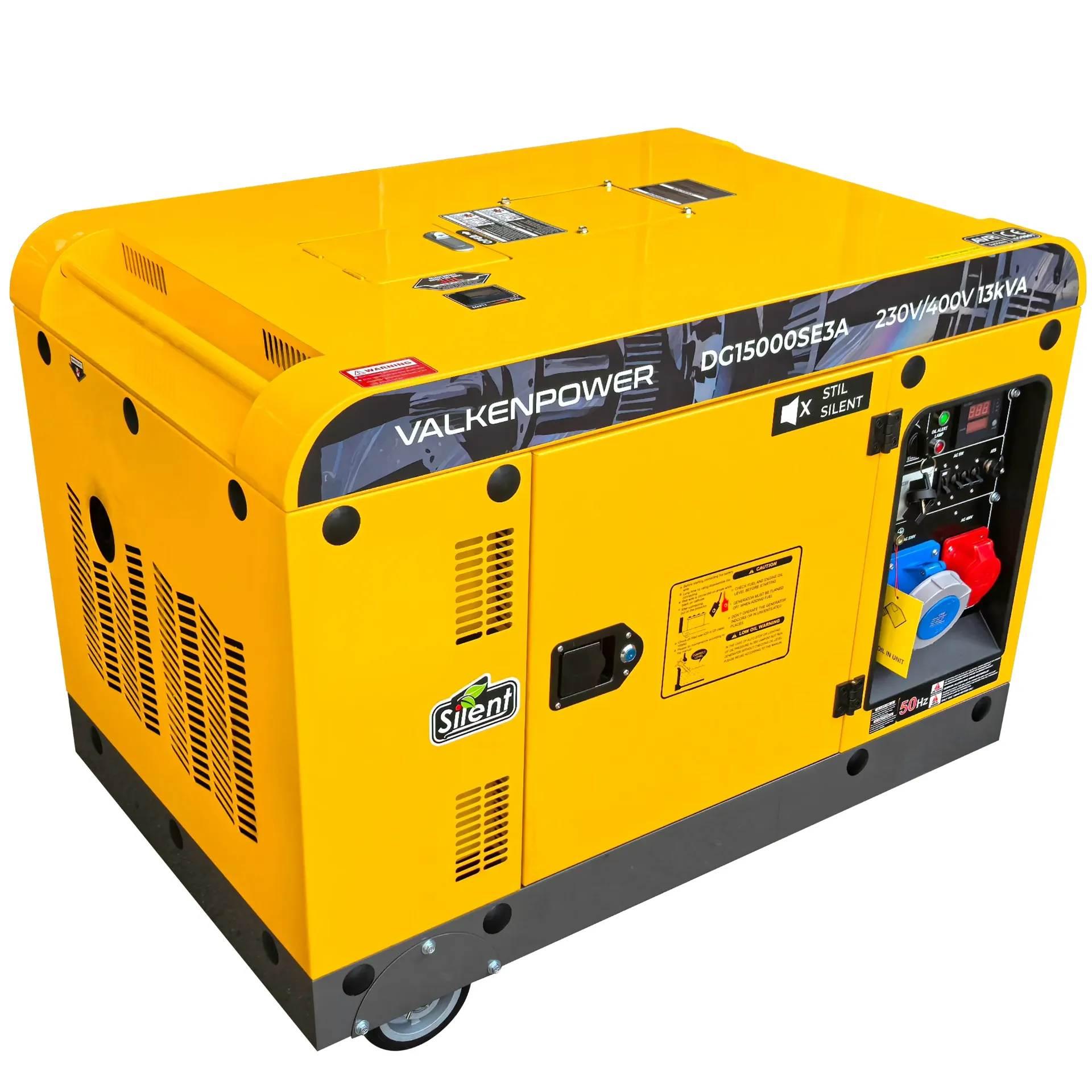 trainsway Dieselgenerator 10500W 230V 400V ATS AVR Schalldämmung Generator Stromgenerator
