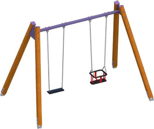 Schaukel Abenteuerspielplatz Balancewippe Wippgerät ErholungsgebietSchaukeltier