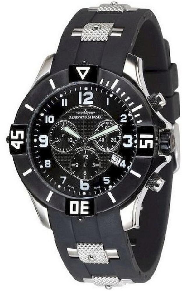 Zeno-Watch - Náramkové hodinky - Pánske - Chrono - Quartz 1 Chrono - 5430Q-SBK-h1