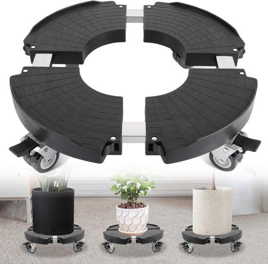 OEM Blumenwalze Durchmesser 40-48 cm Lastgewicht 200 kg Blumenwalze für Außen Innen mit 360° drehbaren Rädern schwarze Blumenwalze Pflanzen für Garten Blumentopf 2026