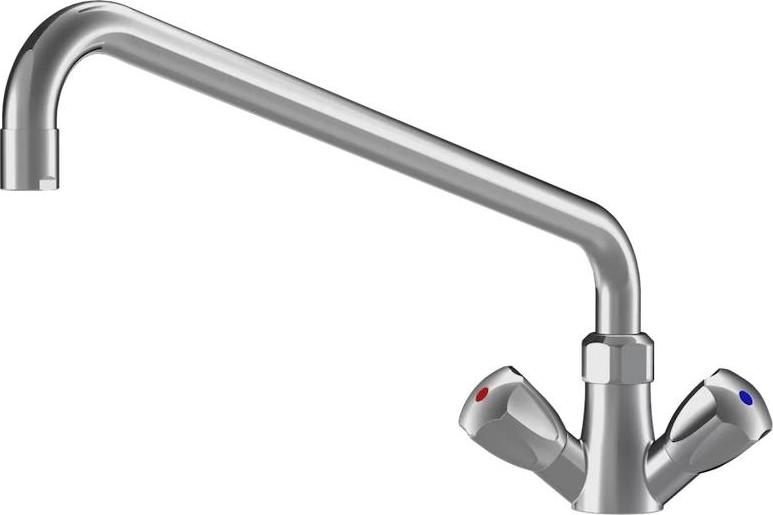 KWC Zweigriffmischer für Gastro-Großküchen mit 360° Schwenkauslauf und Auslaufvarianten, Variante:Ausladung A 450 FW000952-1