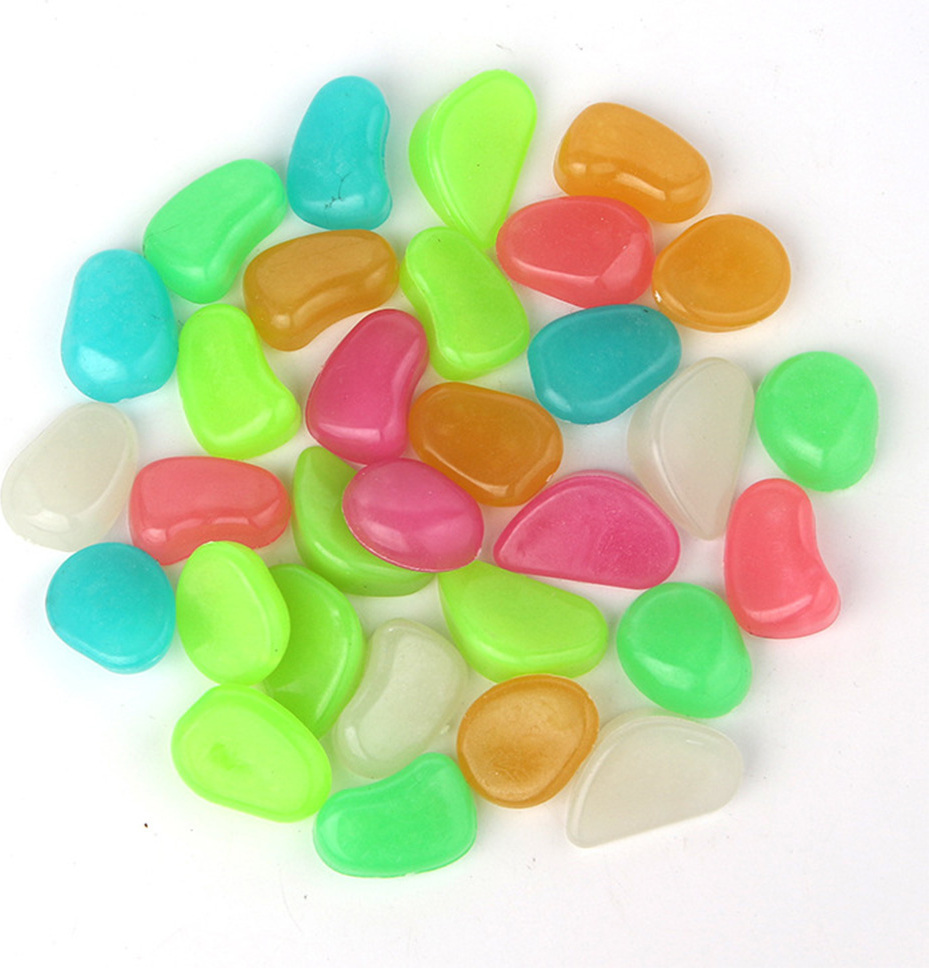 500 Stück Leuchtsteine Bunt - Fluoreszierende Kieselsteine Für Aquarium & Garten