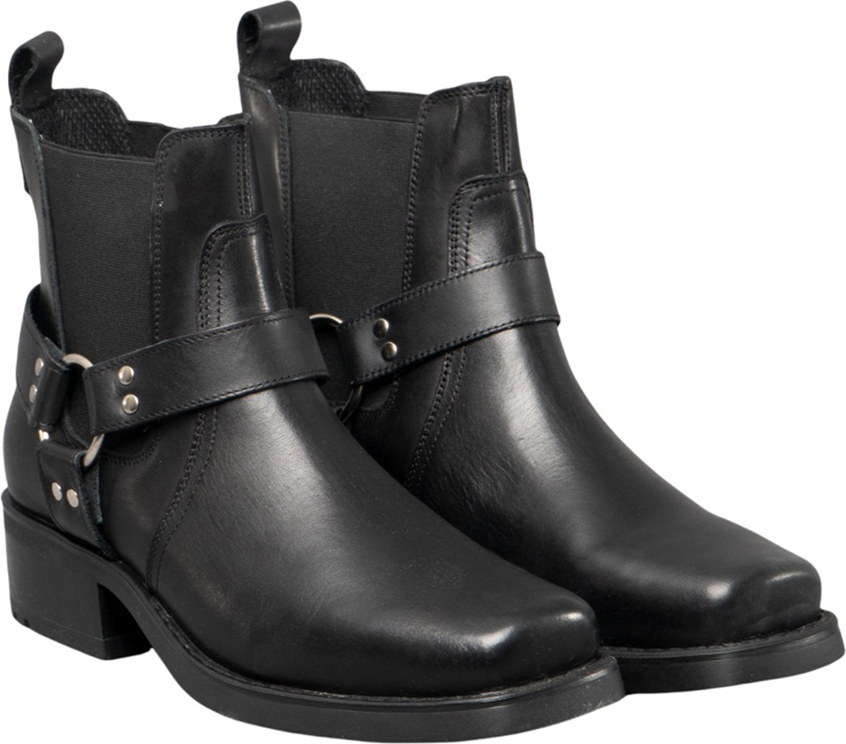Gringos pánske kožené členkové topánky Harley Harness DF659 (40 EU) (Black)