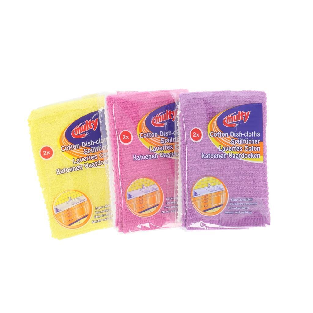 WECO Multy Spültücher 2er, 35x35cm, 100% Baumwolle 101-2020