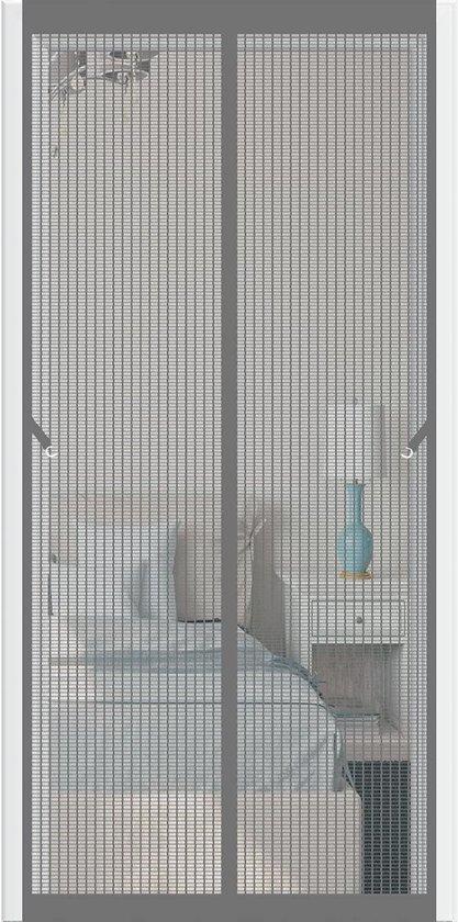 OEM Magnetisches Fliegengitter - Hoftor - Insekten fernhalten - Einfache Montage - 105 x 230 cm - Grau 2026