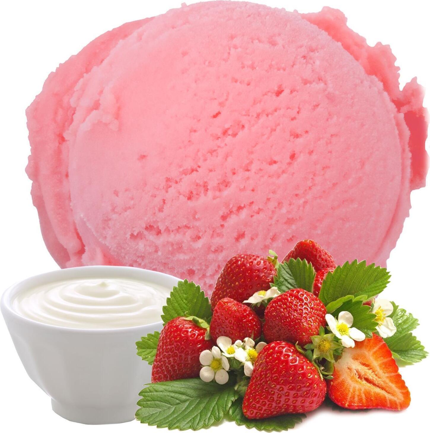 Gino Gelati Joghurt Erdbeere Eispulver - Speiseeis Pulver für Eismaschine & ohne (1 Kg) SPE-163-1