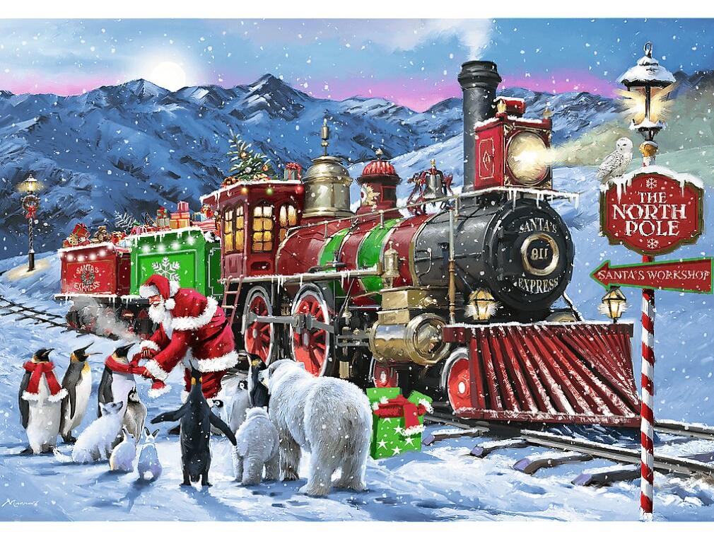 TREFL PUZZLE 1000 XMAS PremPlus Świąteczny pociąg 12097