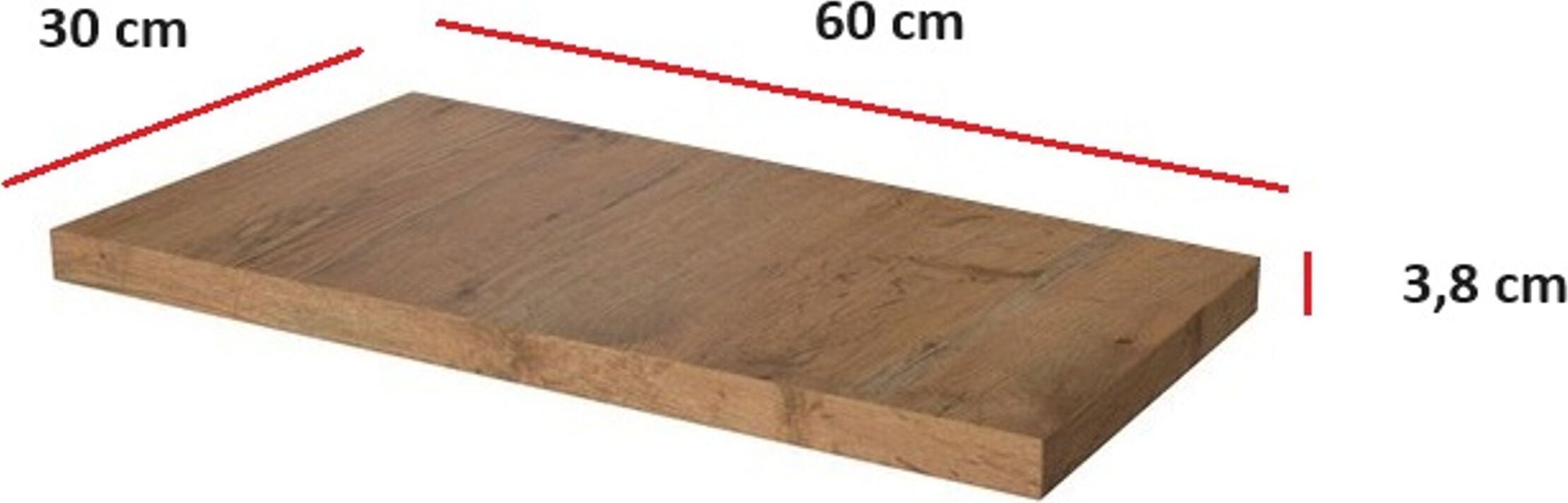 Küchenpreis-Bombe Arbeitsplatte 30 cm 38 mm Küchenzeile Küchenblock Eiche Lancelot Küche Vigo