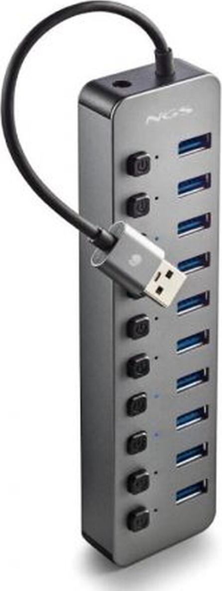 Rozbočovač USB NGS IHUB10 sivý