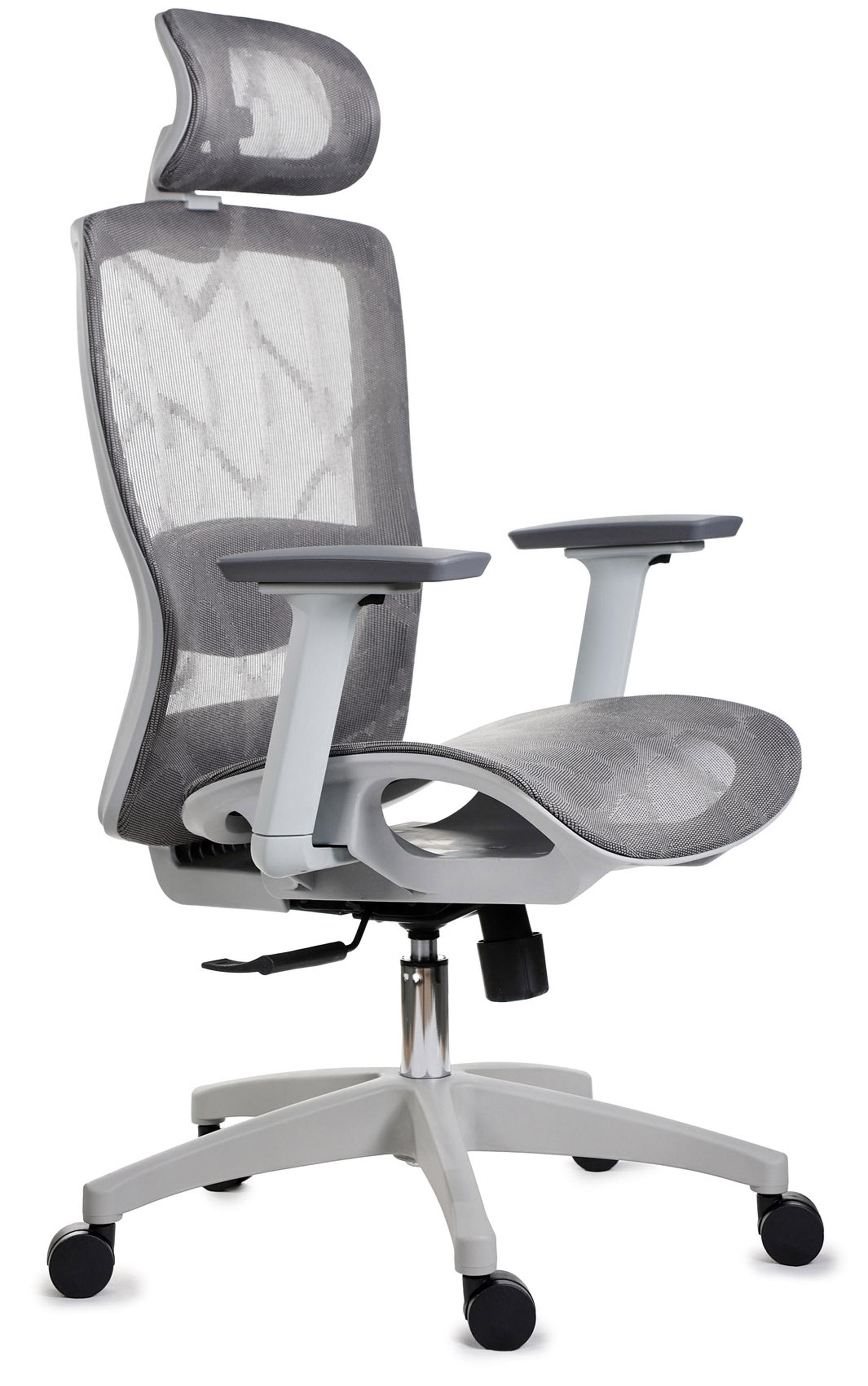 Globalplayers Ergonomischer grauer Bürostuhl GIOSEDIO FXC011 verstellbare Armlehnen und Kopfstütze