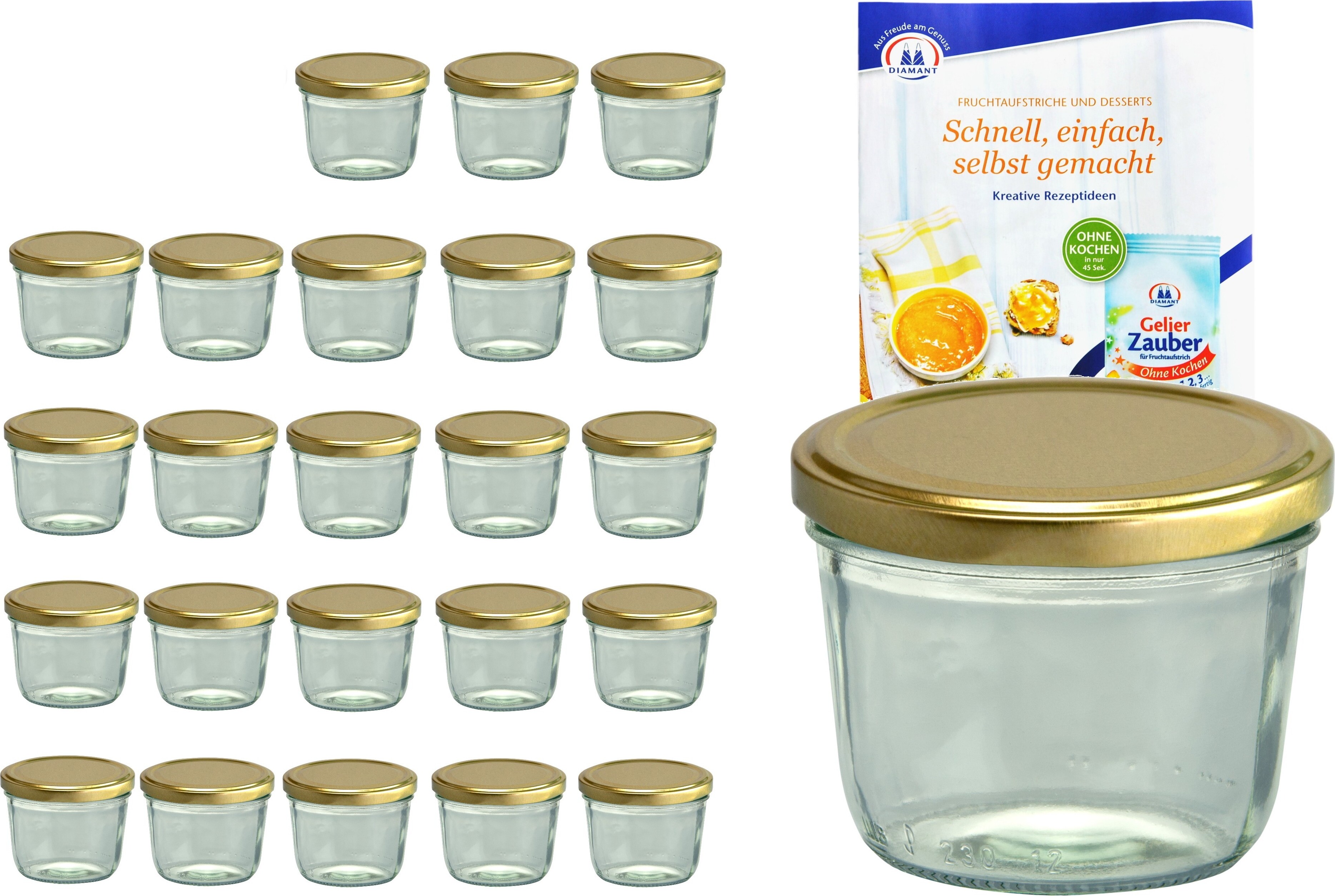 50 Stück Einmachgläser 350ml Mit Deckel - Sturzgläser Set Zum Einkochen Und Konservieren