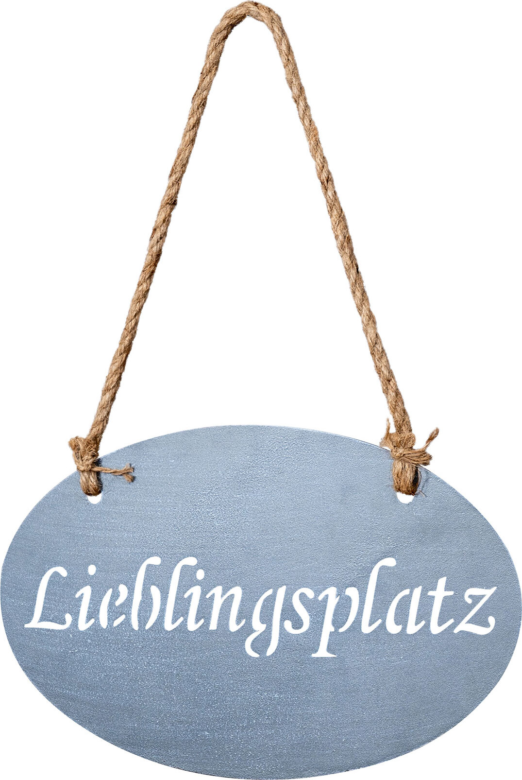 levandeo Lieblingsplatz Schild 30x18cm Garten-Deko Anhänger Türschild Beton Grau Wandbild