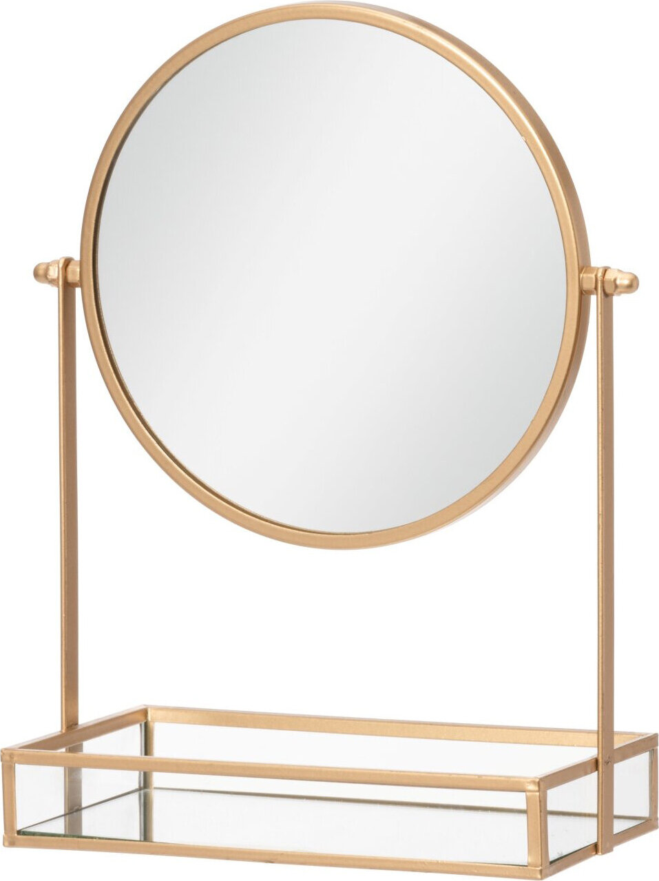 4LIVING Kosmetikspiegel mit Tablett GEMMY, Ø 20 cm