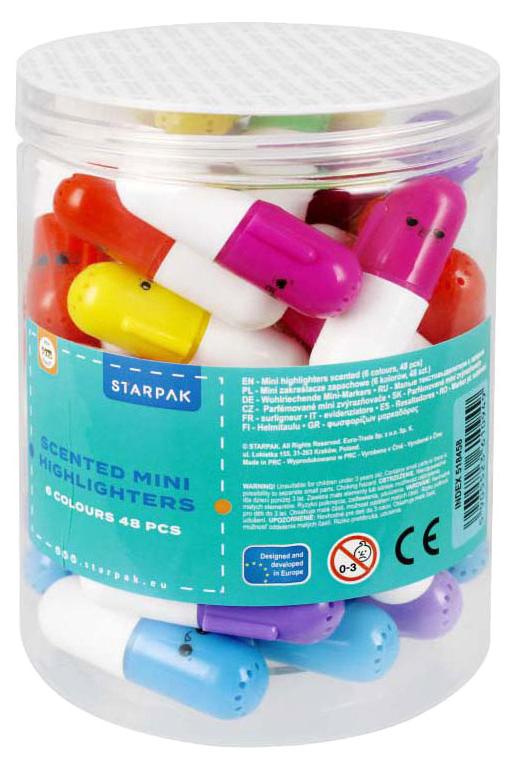 Merkloos Mini-Duftmarker, verschiedene Farben, 48 Stück 518458