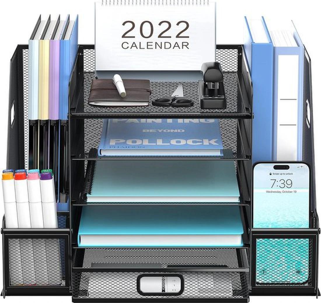JMXZ Azomor® Stilvolle und Funktionale Schreibtisch-Organizer mit Fünf Ebenen für Optimale Benutzerfreundlichkeit 2026