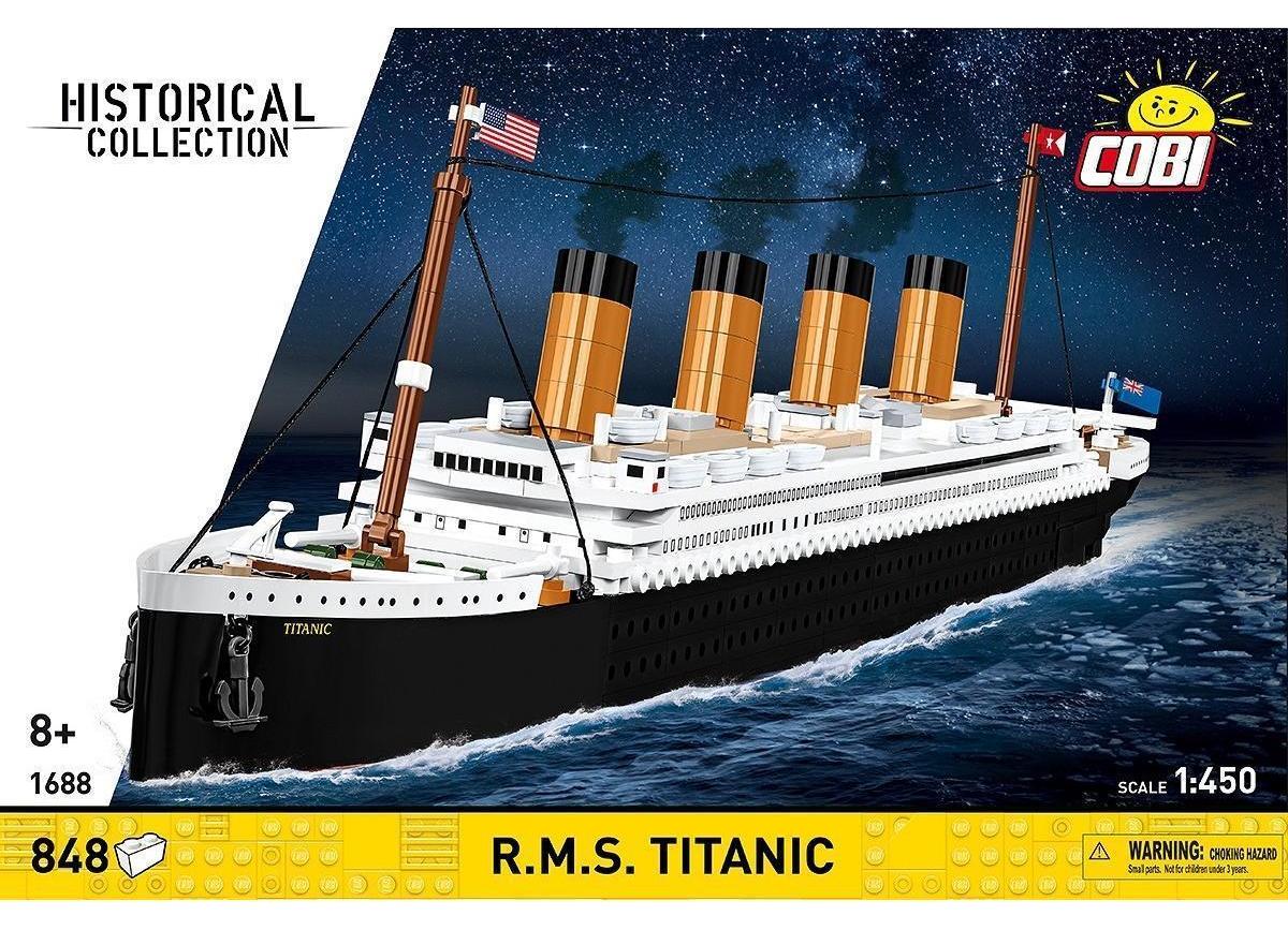 Cobi Klemmbaustein-Set RMS Titanic, Kreuzfahrtschiff, 848 Teile, 1688