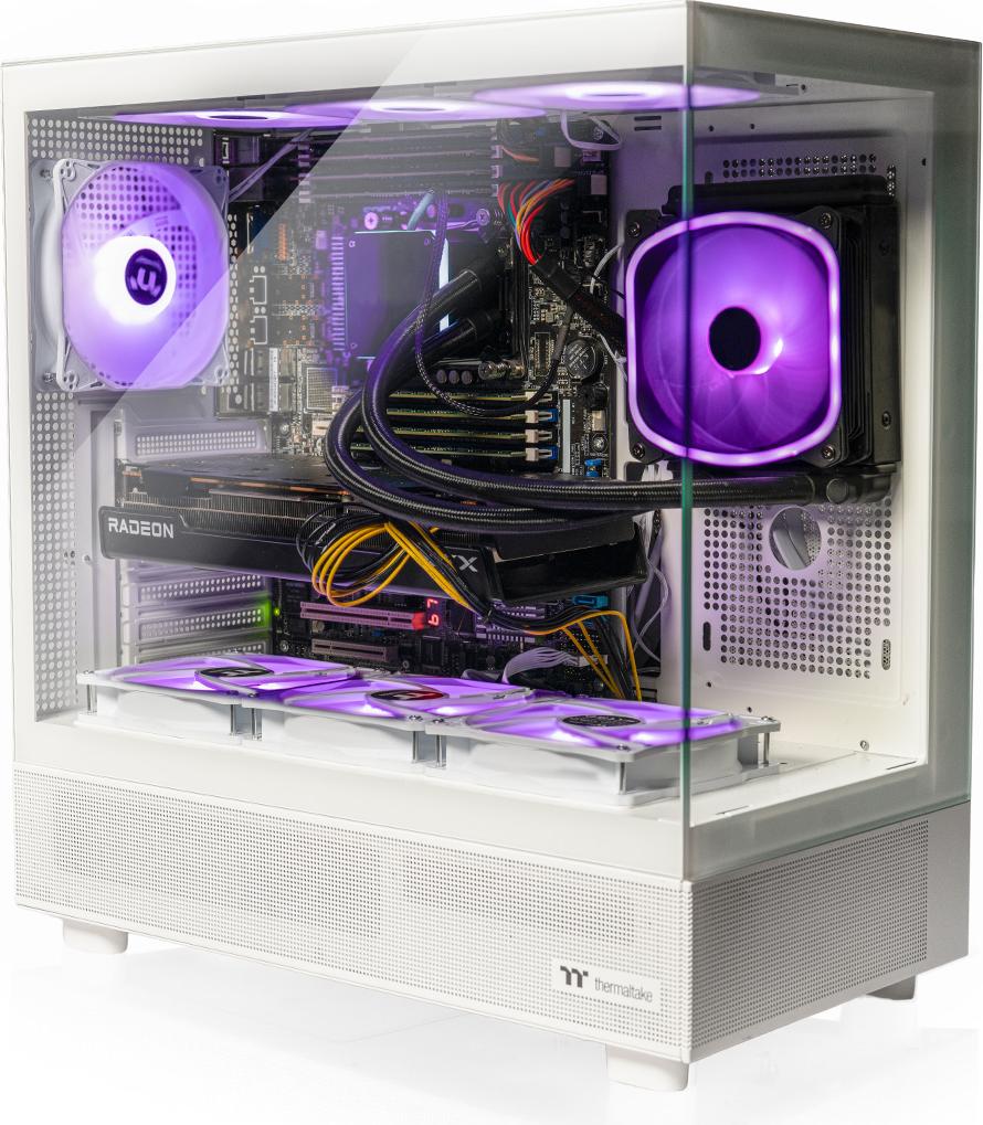 Gaming PC Weiß mit Intel Xeon 22-Kerne CPU | Nvidia GeForce RTX 5060 8 GB | 128 GB RAM DDR4 | 2 TB NVMe M.2 SSD | Mit Wasserkühlung | Windows 11 Pro