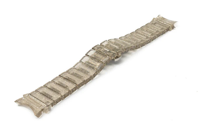 SYSTÉM-S 20 mm remienok pre smart hodinky Samsung Galaxy Watch 5 4 v lesklej čiernej farbe