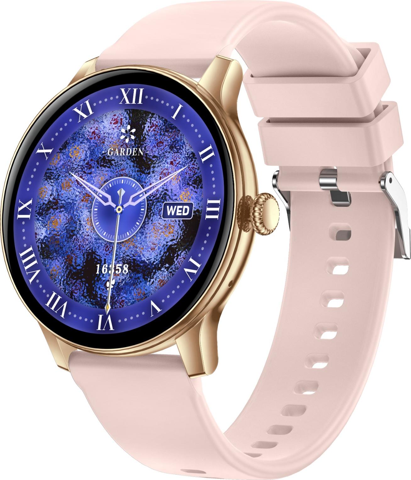 INF Multifunktionale Smartwatch mit Bluetooth-Anruffunktion für den Alltag Rosa 386014