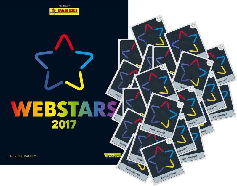 Panini Webstars 2017 - Youtube Instagram Stars Sticker - Komplettsatz+Album