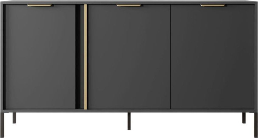 VENETI HARTSELE Kommode mit Türen - Anthrazit 143-10-00027