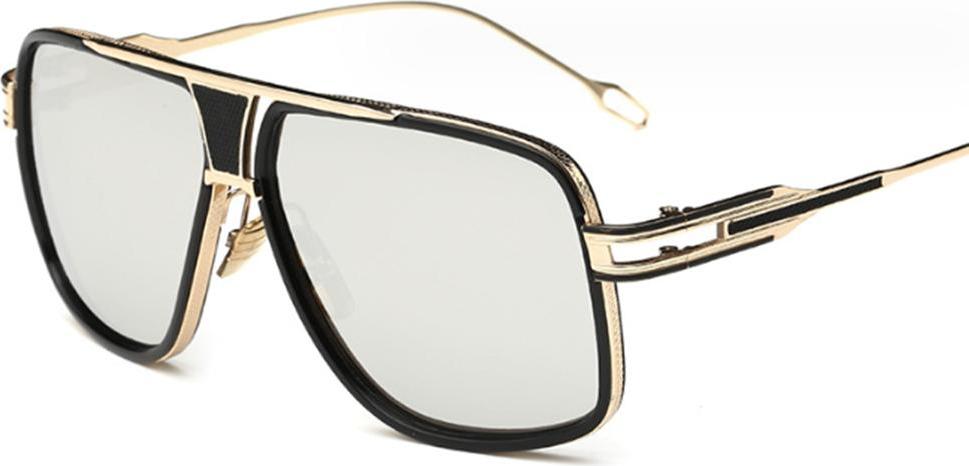 Mmgoqqt Sonnenbrille für Herren, Retro-Brille, Metallrahmen, klassische Brille Kau-LA-250822-29