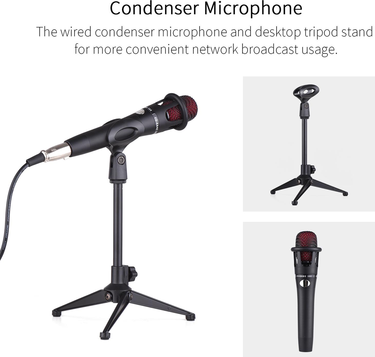 SK300 Live Sound Card Externý hlasový menič Zvukový mixér Súprava zabudovanej dobíjacej batérie Viaceré zvukové efekty s mikrofónom Stojan na mikrofón Slúchadlá pre živé vysielanie Nahrávanie hudby Smartphone Počítačová hra Karaoke