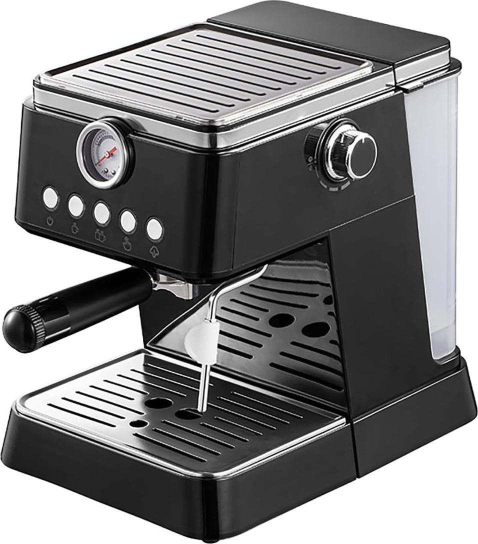 Espressomaschine, 20Bar Druck, Milchaufschäumer, Schwenkbare Edelstahldampfdüse, 1,5L Wassertank, Ein-Tassen/ Zwei