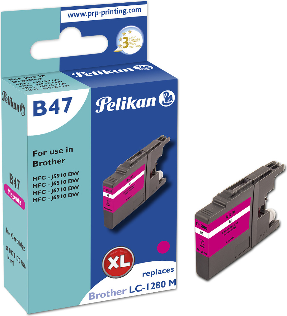 Pelikan B47 Magenta - vysoká (XL) výťažnosť - 1200 strán - 1 kus(y) - jedno balenie