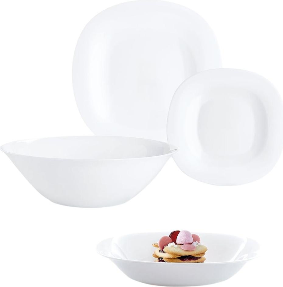 Geschirr Luminarc Carine Blanco Weiß Glas 19 Stücke