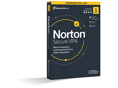 Norton 21409505 Norton Secure VPN Sicherheitssoftware Vollversion (PKC)