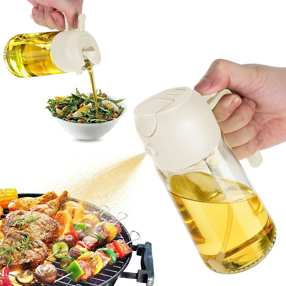2-in-1 Ölspender Mit Silikonpinsel - Praktische Küchenhilfe Für Grill & Kochen