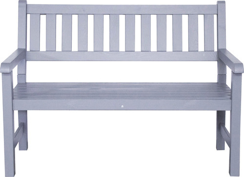 Gartenbank, Parkbank SenS-Line garden furniture 125 x 70 x 90 cm Holz grau