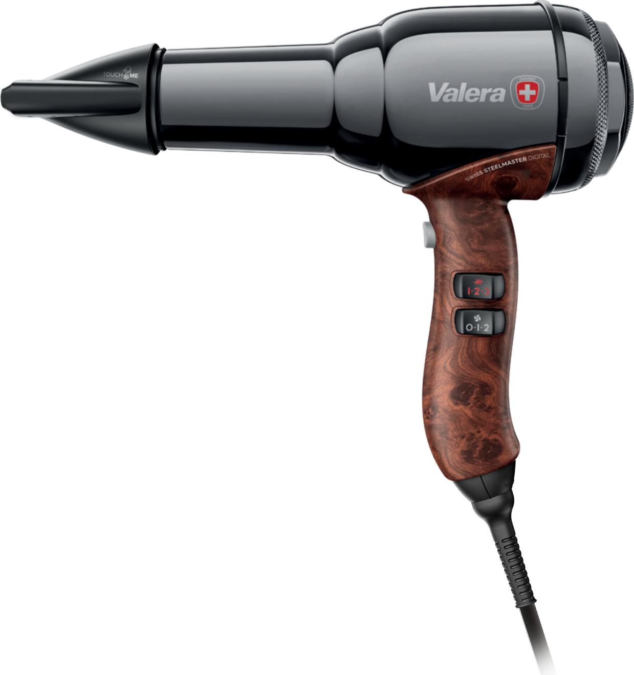 Haartrockner Swiss Metal Master Digital Schwarz Chrom